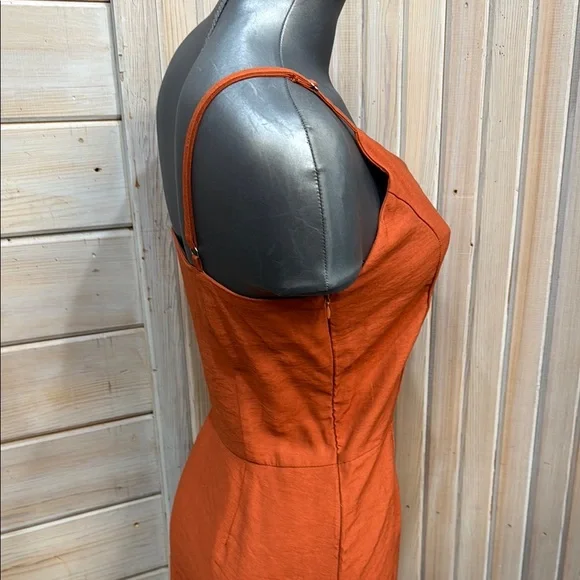 Source Unknown Orange Fitted Camisole Mini Dress - Picture 2 of 5